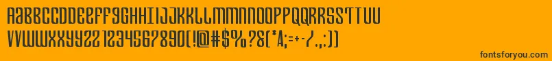 Departmenthcond Font – Black Fonts on Orange Background