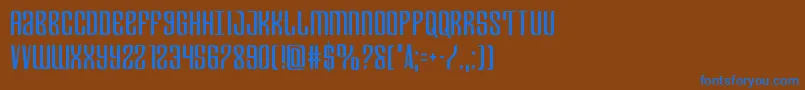 Departmenthcond Font – Blue Fonts on Brown Background