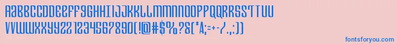 Departmenthcond Font – Blue Fonts on Pink Background