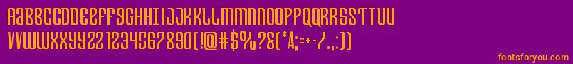 Departmenthcond Font – Orange Fonts on Purple Background