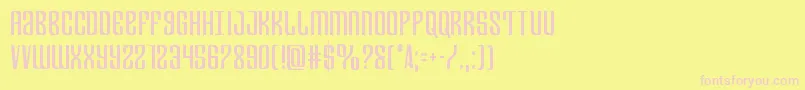 Departmenthcond Font – Pink Fonts on Yellow Background