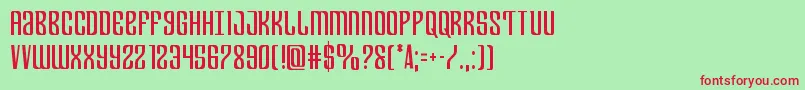 Departmenthcond Font – Red Fonts on Green Background