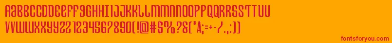Departmenthcond Font – Red Fonts on Orange Background