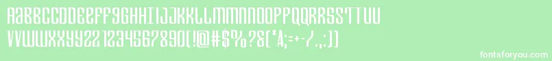 Шрифт Departmenthcond – белые шрифты на зелёном фоне