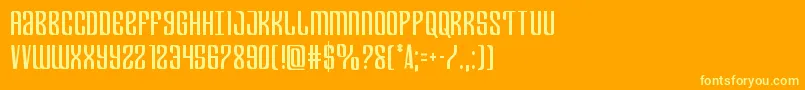 Departmenthcond Font – Yellow Fonts on Orange Background