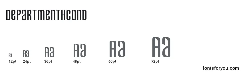 Departmenthcond Font Sizes