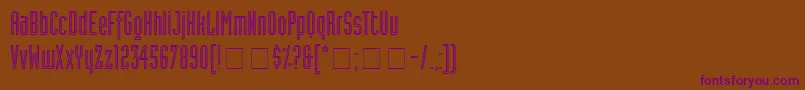 AssemblySsiAlternate-Schriftart – Violette Schriften auf braunem Hintergrund