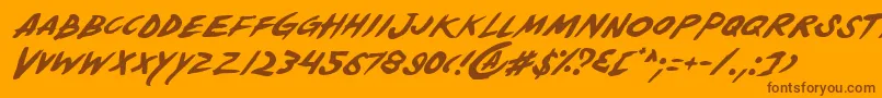 Yellowi Font – Brown Fonts on Orange Background