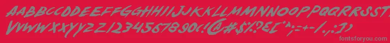 Yellowi Font – Gray Fonts on Red Background