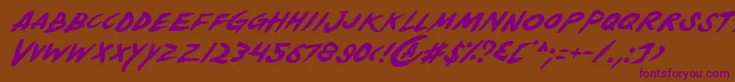 Yellowi Font – Purple Fonts on Brown Background