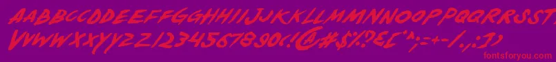 Yellowi Font – Red Fonts on Purple Background