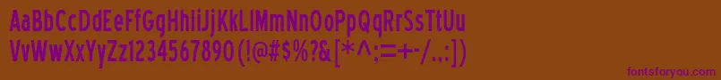 BlueHighwayCd Font – Purple Fonts on Brown Background