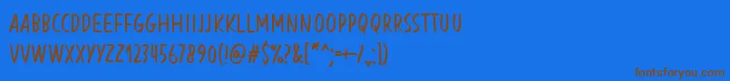 fuente BlessingInDisguiseRegular – Fuentes Marrones Sobre Fondo Azul