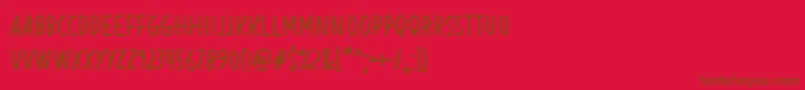 Police BlessingInDisguiseRegular – polices brunes sur fond rouge