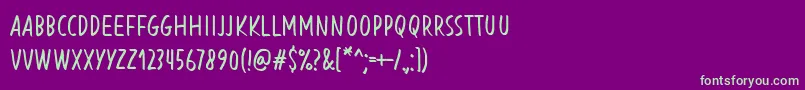 Шрифт BlessingInDisguiseRegular – зелёные шрифты на фиолетовом фоне