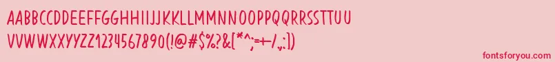Police BlessingInDisguiseRegular – polices rouges sur fond rose