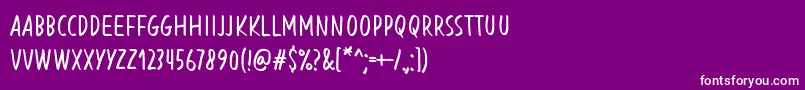 Police BlessingInDisguiseRegular – polices blanches sur fond violet