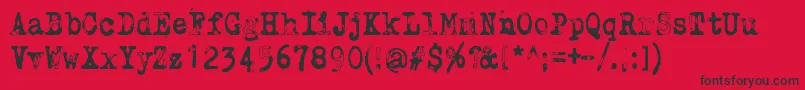 WhyDoWeBlinkSoFrequentlyJungle Font – Black Fonts on Red Background