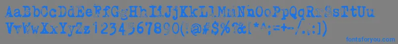 fuente WhyDoWeBlinkSoFrequentlyJungle – Fuentes Azules Sobre Fondo Gris