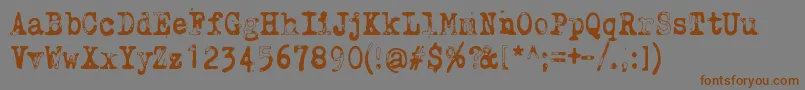 WhyDoWeBlinkSoFrequentlyJungle Font – Brown Fonts on Gray Background