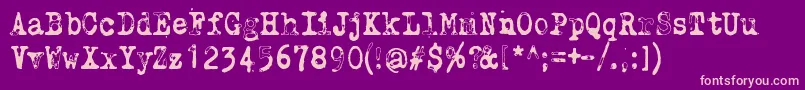 WhyDoWeBlinkSoFrequentlyJungle Font – Pink Fonts on Purple Background