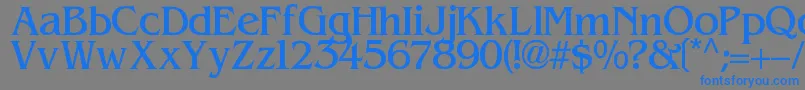 フォントContacto – 灰色の背景に青い文字