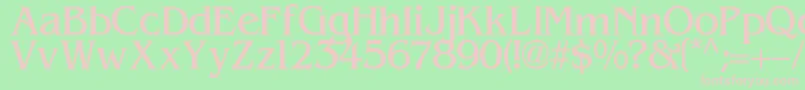 Contacto Font – Pink Fonts on Green Background