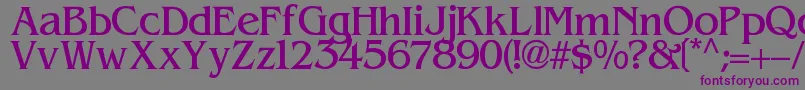 Contacto Font – Purple Fonts on Gray Background