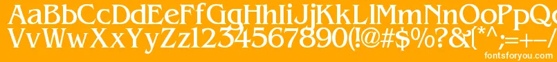 Contacto Font – White Fonts on Orange Background