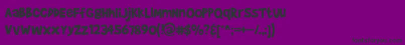 Bradbunr-Schriftart – Schwarze Schriften auf violettem Hintergrund