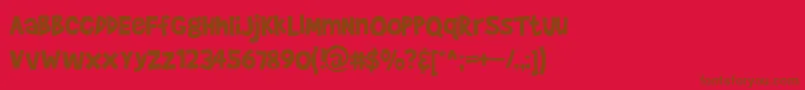 Bradbunr Font – Brown Fonts on Red Background