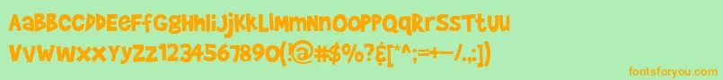 Bradbunr Font – Orange Fonts on Green Background