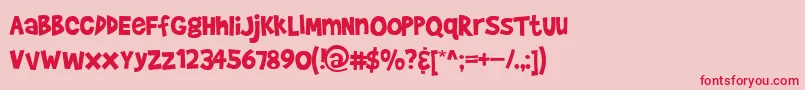 Bradbunr Font – Red Fonts on Pink Background