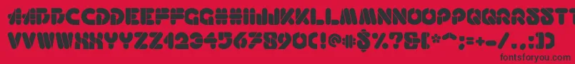 Haricot Font – Black Fonts on Red Background