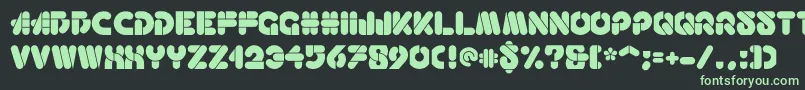 Haricot Font – Green Fonts on Black Background