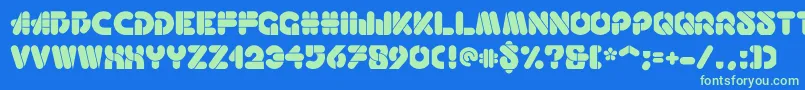 Haricot Font – Green Fonts on Blue Background