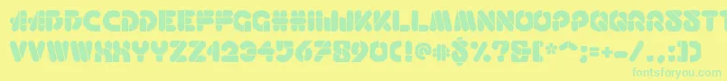 Haricot Font – Green Fonts on Yellow Background