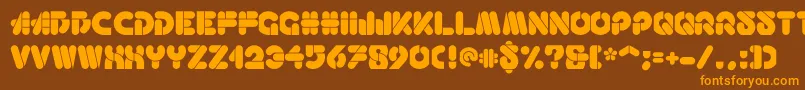 Haricot Font – Orange Fonts on Brown Background