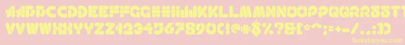 Haricot Font – Yellow Fonts on Pink Background