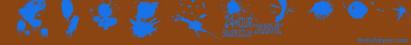 More about Splat Font Splat Font – Blue Fonts on Brown Background