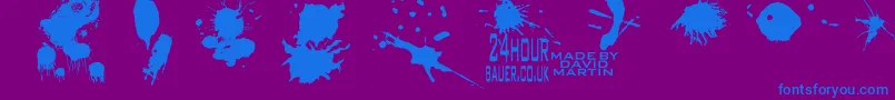 More about Splat Font Splat Font – Blue Fonts on Purple Background
