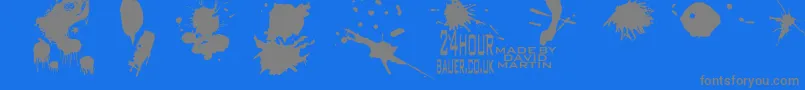 フォントSplat – 青い背景に灰色の文字