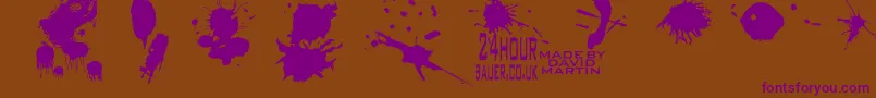 More about Splat Font Splat Font – Purple Fonts on Brown Background