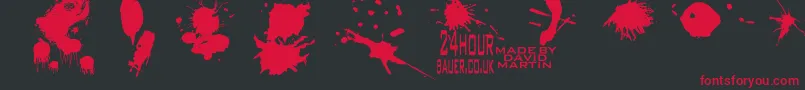 Шрифт Splat – красные шрифты на чёрном фоне