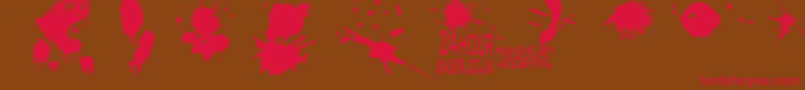 Splat Font – Red Fonts on Brown Background