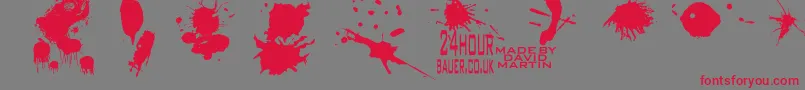 フォントSplat – 赤い文字の灰色の背景