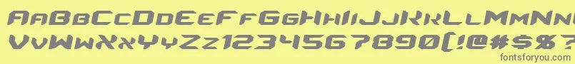 EnergonItalic Font – Gray Fonts on Yellow Background