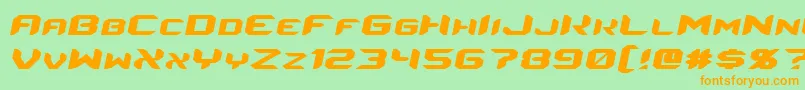 EnergonItalic Font – Orange Fonts on Green Background