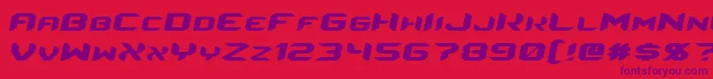 EnergonItalic Font – Purple Fonts on Red Background