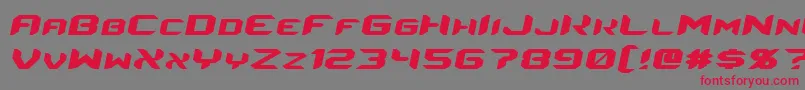 EnergonItalic Font – Red Fonts on Gray Background